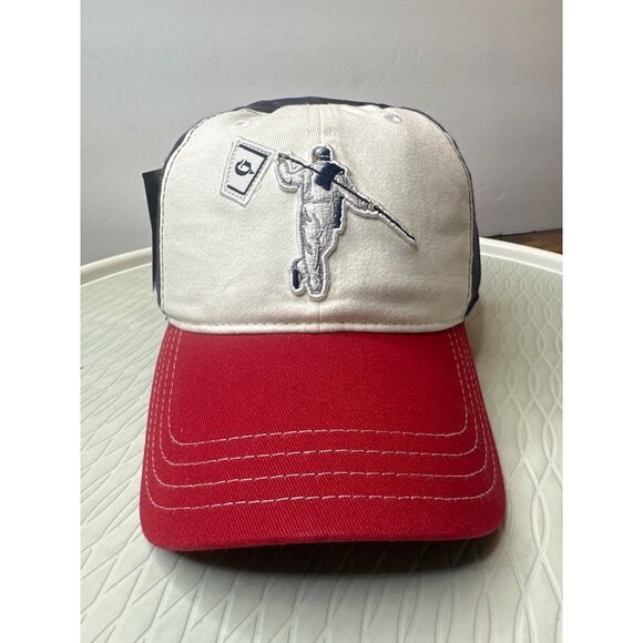 Anderson Ord Golf Adjustable Baseball Cap Mens OS White Navy Red Athleisure NEW - Picture 2 of 6